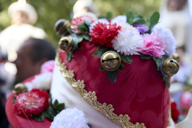 Foto de la despedida de la Comparsa de Gigantes y Cabezudos este 14 de julio de San Fermín 2026.