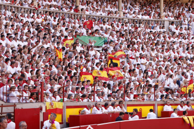 Banderas españolas en los tendidos de sol