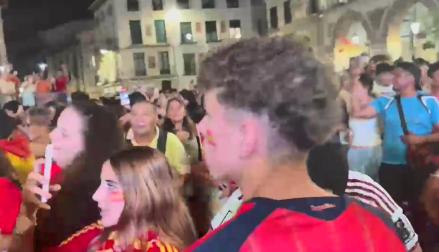 Tudela festeja el pase de España a la final del Mundial
