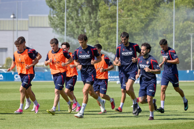 Entrenamiento de pretemporada del C.A. Osasun en Tajonar este miércoles, 15 de julio