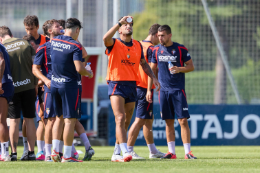 Entrenamiento de pretemporada del C.A. Osasun en Tajonar este miércoles, 15 de julio