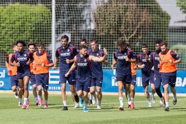 Entrenamiento de pretemporada del C.A. Osasun en Tajonar este miércoles, 15 de julio