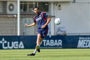 Entrenamiento de pretemporada del C.A. Osasun en Tajonar este miércoles, 15 de julio