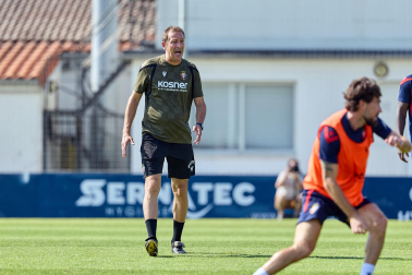 Entrenamiento de pretemporada del C.A. Osasun en Tajonar este miércoles, 15 de julio