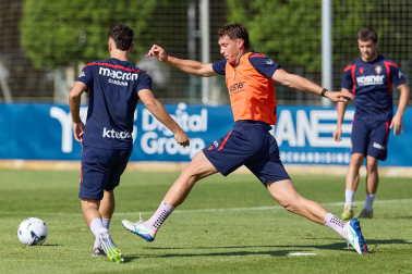 Entrenamiento de pretemporada del C.A. Osasun en Tajonar este miércoles, 15 de julio
