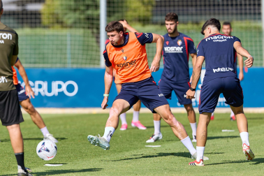 Entrenamiento de pretemporada del C.A. Osasun en Tajonar este miércoles, 15 de julio
