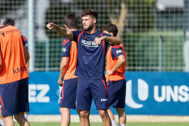 Entrenamiento de pretemporada del C.A. Osasun en Tajonar este miércoles, 15 de julio
