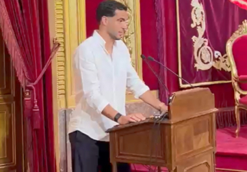 Discurso de agradecimiento de Mikel Merino en el Palacio de Navarra