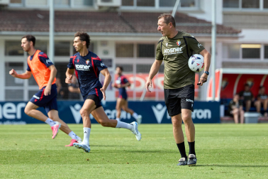 Fotos del entrenamiento de Osasuna de este miércoles