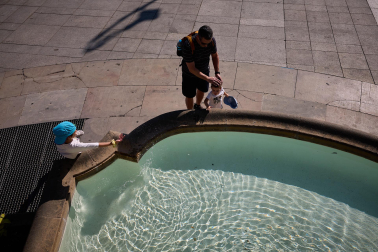 Fotos de la ola de calor en Pamplona