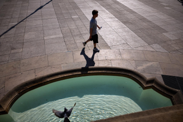 Fotos de la ola de calor en Pamplona