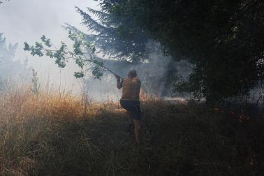 incendio entre Salinas de Pamplona y Esquíroz