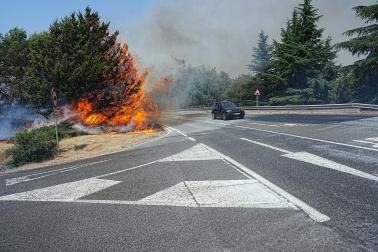 incendio entre Salinas de Pamplona y Esquíroz