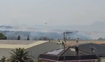 Vídeo del incendio entre Salinas de Pamplona y Esquíroz
