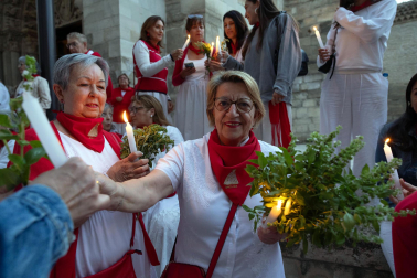 Los más madrugadores acudieron este domingo, 26 de julio, a la procesión de Santa Ana la Vieja en las fiestas de Tudela 2026