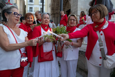 Los más madrugadores acudieron este domingo, 26 de julio, a la procesión de Santa Ana la Vieja en las fiestas de Tudela 2026