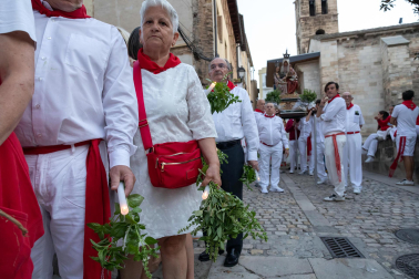Los más madrugadores acudieron este domingo, 26 de julio, a la procesión de Santa Ana la Vieja en las fiestas de Tudela 2026