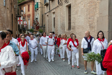 Los más madrugadores acudieron este domingo, 26 de julio, a la procesión de Santa Ana la Vieja en las fiestas de Tudela 2026