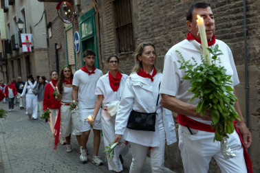 Los más madrugadores acudieron este domingo, 26 de julio, a la procesión de Santa Ana la Vieja en las fiestas de Tudela 2026
