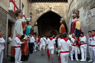 Los más madrugadores acudieron este domingo, 26 de julio, a la procesión de Santa Ana la Vieja en las fiestas de Tudela 2026