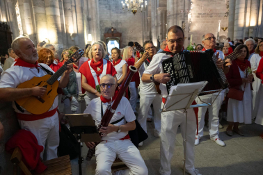 Los más madrugadores acudieron este domingo, 26 de julio, a la procesión de Santa Ana la Vieja en las fiestas de Tudela 2026