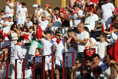 Andy Cartagena, Sergio Domínguez y Guillermo Hermoso de Mendoza se enfrentaron a los astados de Rosa Rodrigo en la corrida de rejones de fiestas de Tudela 2026 celebrada el domingo 26 de julio