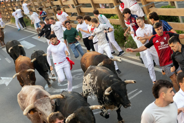 Fotos del tercer encierro de fiestas de Tudela 2026