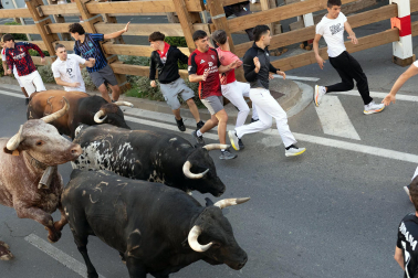 Fotos del tercer encierro de fiestas de Tudela 2026