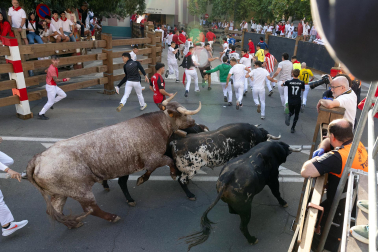 Fotos del tercer encierro de fiestas de Tudela 2026