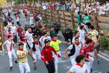 Fotos del último encierro de fiestas de Tudela