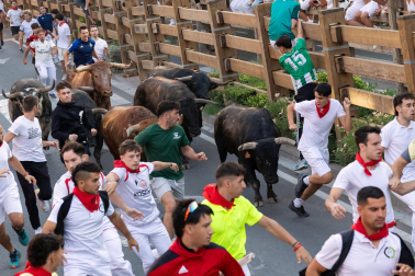 Fotos del último encierro de fiestas de Tudela