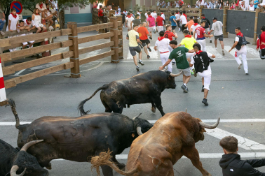 Fotos del último encierro de fiestas de Tudela