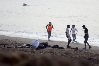Fotos de la llegada de inmigrantes a la costa de Ceuta