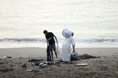 Fotos de la llegada de inmigrantes a la costa de Ceuta