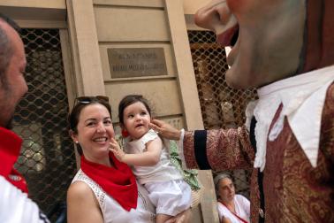 Despedida de la Comparsa de Gigantes en Tudela