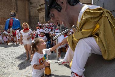 Despedida de la Comparsa de Gigantes en Tudela