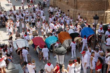 Despedida de la Comparsa de Gigantes en Tudela