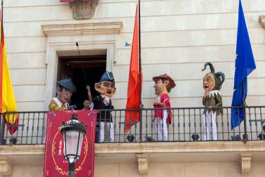 Despedida de la Comparsa de Gigantes en Tudela