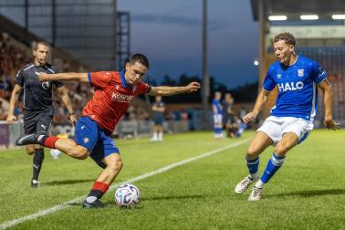 Kepa Sarango, en el amistoso contra el Ipswich Town