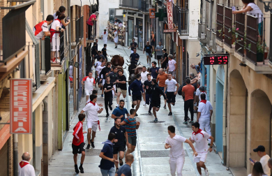 Foto del primer encierro de las fiestas de Estella 2026