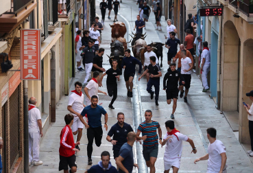 Foto del primer encierro de las fiestas de Estella 2026
