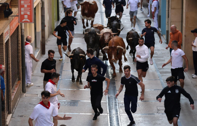 Foto del primer encierro de las fiestas de Estella 2026