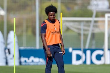 Fotos de la última sesión de Osasuna antes de medirse en EL Sadar al Al-Ain