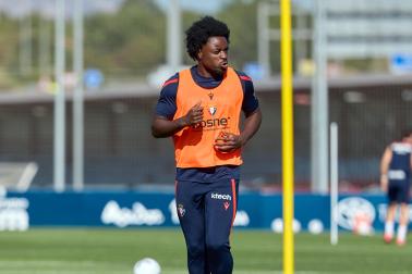 Fotos de la última sesión de Osasuna antes de medirse en EL Sadar al Al-Ain