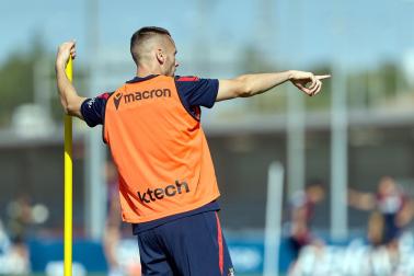 Fotos de la última sesión de Osasuna antes de medirse en EL Sadar al Al-Ain