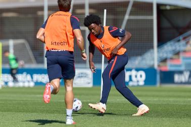 Fotos de la última sesión de Osasuna antes de medirse en EL Sadar al Al-Ain