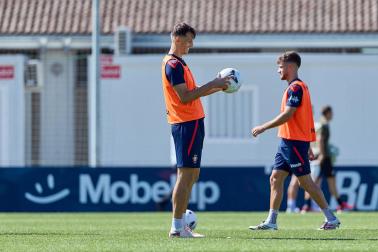 Fotos de la última sesión de Osasuna antes de medirse en EL Sadar al Al-Ain