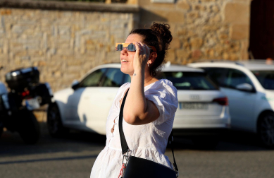 Fotos del eclipse solar en Estella