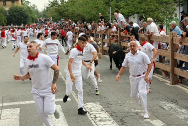 Fotos del primer encierro de las fiestas de Tafalla 2026