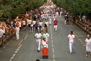 Fotos del primer encierro de las fiestas de Tafalla 2026